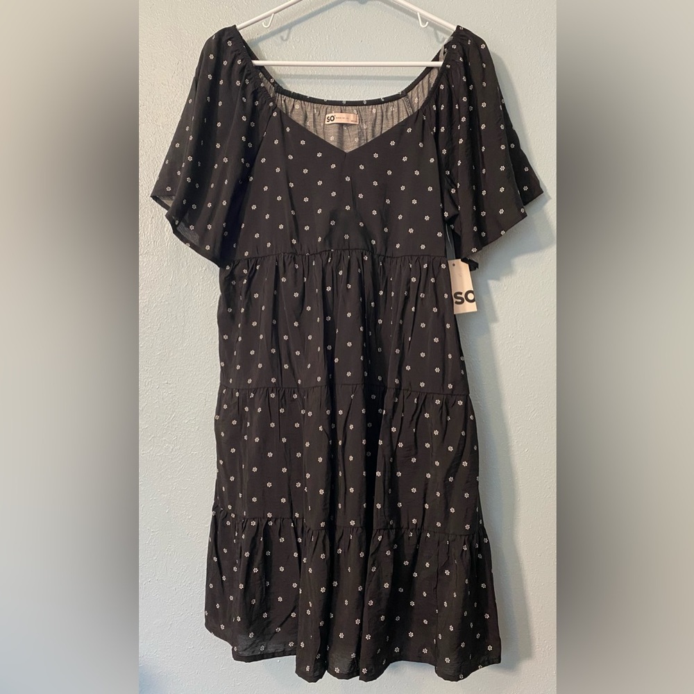 NWT SO Floral Baby-Doll Style Tiered Dress